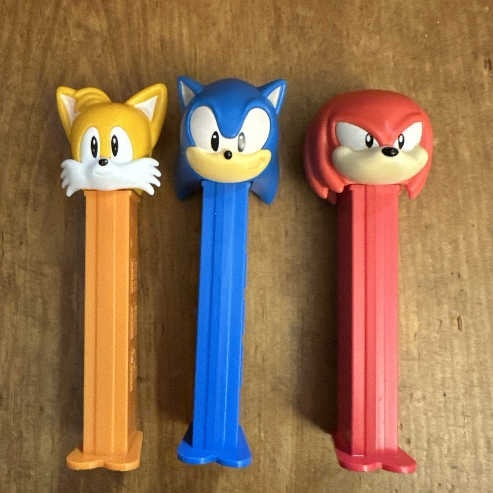 Sonic PEZ Dispensers - Knuckles, Sonic, Tails | 2022 Sonic the Hedgehog Set
